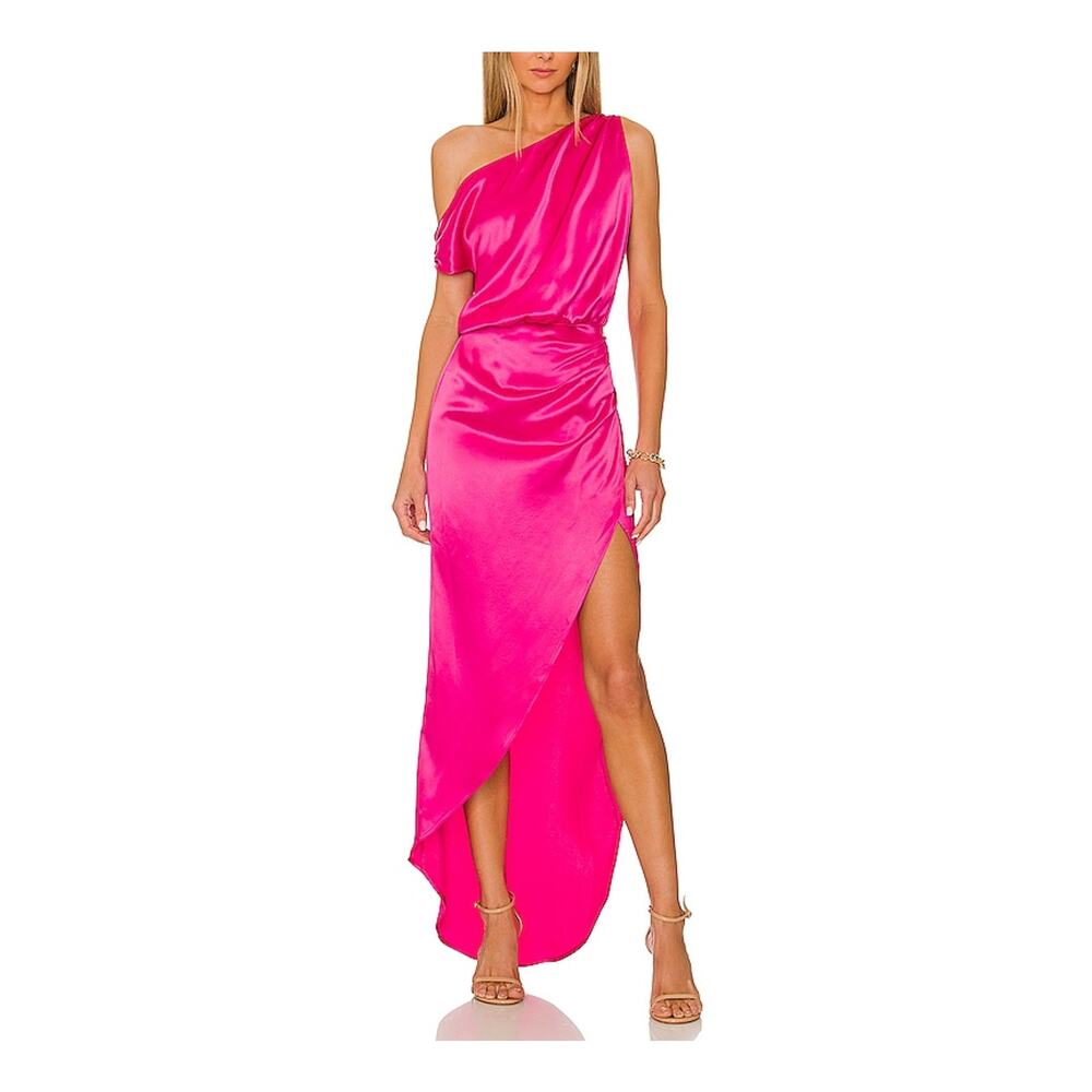 NONchalant Label 'Dinah' Pink Polyester�One-Shoulder Dress Size S